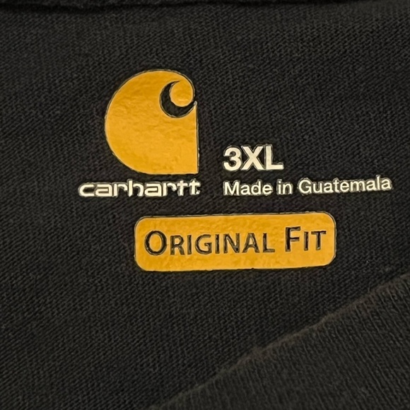 Carhartt Navy Blue T-shirt with Breast Pocket - Picture 3 of 3